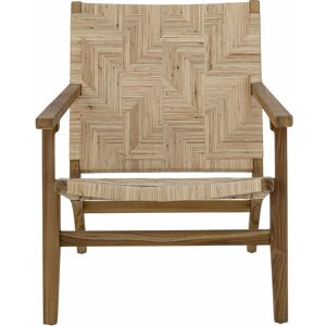 Fauteuil en rotin et bois de teck marron 76 x 63 cm Mills - Bloomingville - Publicité