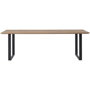 Muuto Table à manger de jardin rectangulaire en aluminium anthracite et acajou 225x90cm The - Publicité