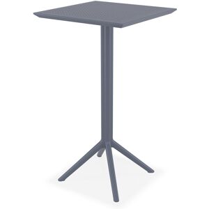 ALTEREGO Table haute pliable 'FOLY BAR' gris fonce pour interieur et exterieur