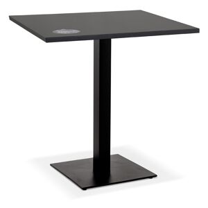 ALTEREGO Petite table a diner 'MUFFIN' carree noire interieur/exterieur - 68x68 cm