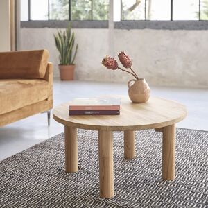 BOIS DESSUS BOIS DESSOUS Table basse en teck massif ronde