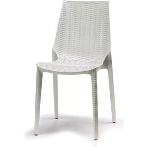 Scab design Chaise tressee style rotin design - LUCREZIA Blanc