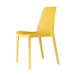 Scab design 2 chaises design Ginevra pour interieur ou exterieur - Scab Jaune