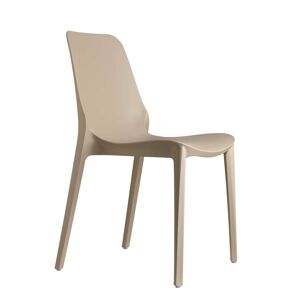 Scab design 2 chaises design Ginevra pour interieur ou exterieur - Scab Taupe