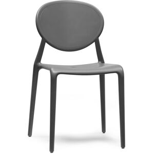 6 Chaises design GIO - Lot de 6 - intérieur et extérieur Gris