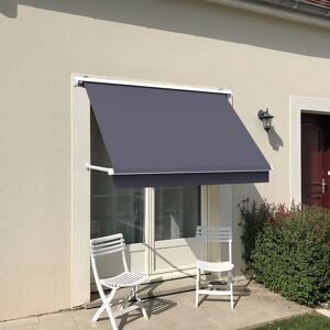 CÔTÉ STORE Store de fenetre a projection avec coffre - 100 x 70 cm - Gris anthracite