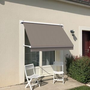 CÔTÉ STORE Store de fenetre a projection avec coffre - 100 x 70 cm - Taupe