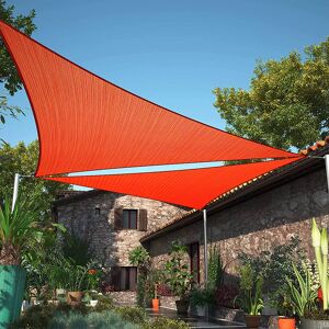 CÔTÉ STORE Voile d'ombrage imperméable 220g/m² - 4 x 5 x 6,4 m - Haute densité - Tissu déperlant - Terracotta épicé