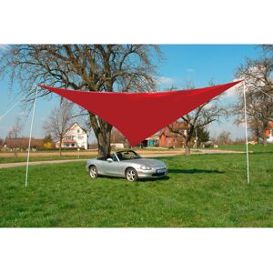 Dema Parasol auvent 5 x 5 Rouge toile jardin extérieur - Toile d'ombrage - Publicité