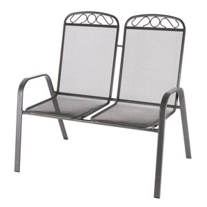 Dema Chaise double de jardin en métal maillé 