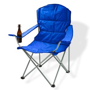 Dema Chaise pliante avec porte-boissons - Couleur bleue