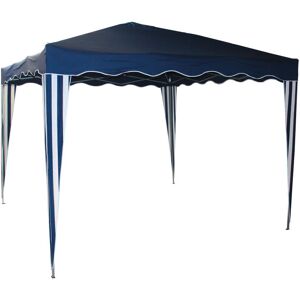 Dema Tonnelle / Pavillon pliable en aluminium bleu 300 x 300 x 250 cm