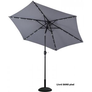 Dema Parasol alu avec éclairage LED solaire - 2,7 m - Anthracite