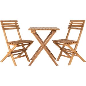 House Nordic Cuenca - Ensemble de jardin 2 chaises 1 table en bois - Couleur - Naturel