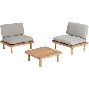 Kave Home Manacas - Salon de jardin 2 fauteuils et 1 table basse - Couleur - Naturel