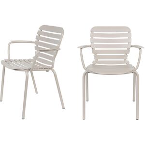 Zuiver Vondel - Lot de 2 fauteuils de jardin en métal - Couleur - Beige