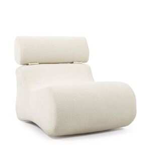 Kave Home Club - Fauteuil design en bouclette - Couleur - Blanc