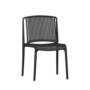 Woood Billie - Lot de 4 chaises indoor/outdoor - Couleur - Noir