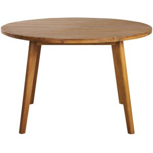 No name Britta - Table à manger de jardin en bois d'acacia ø120 cm - Couleur - Bois clair