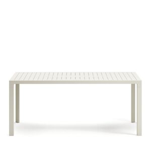 Kave Home Culip - Table à manger de jardin en aluminium 180cm - Couleur - Blanc