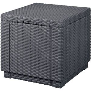 Allibert pouf de jardin Cube graphite - 42 x 42 x 30 - Publicité