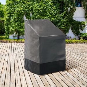 IDMarket Housse protection chaise impermeable grise et noire