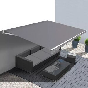 IDMarket Store banne 3,80x3 m gris anthracite