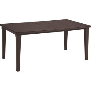 ALLIBERT FUTURA Table de jardin, 165 x 95 x 75 cm, marron 17197868