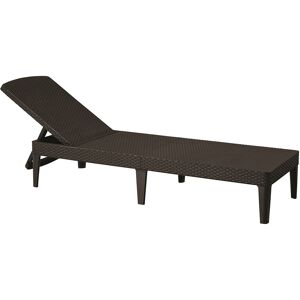 ALLIBERT JAIPUR Chaise longue, 187 x 58 x 29 cm, marron 17205843