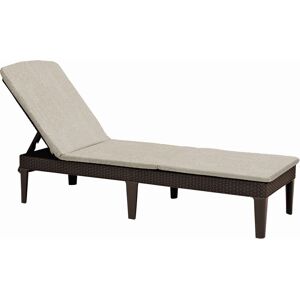 ALLIBERT JAIPUR Chaise longue avec coussin, 187,5 x 58,2 x 29 cm, marron 17207188 - Publicité