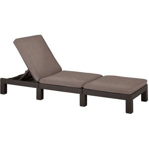 KETER DAYTONA DELUXE Chaise longue, 195 x 65 x 25,5 cm, marron 17211632 - Publicité