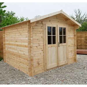 Abri de jardin en bois massif 9m² PLUS - madriers 28mm Gardy Shelter