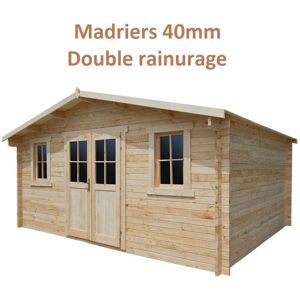 Gardy Shelter Abri de jardin 16m² PLUS en bois 40mm brut Gardy Shelter