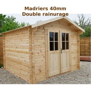 Gardy Shelter Abri de jardin 9m² PLUS en bois 40mm brut Gardy Shelter