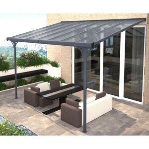 X-Metal Pergola adossée ajustable - toit de terrasse en alu 3,05x4,36m X-METAL