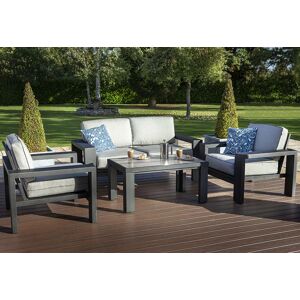 Salon de jardin 4 places en aluminium Titan