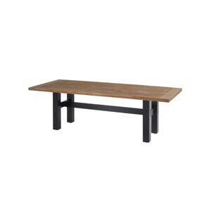 Table de jardin bois de teck et aluminium Sophie Yasmani Teak 240 cm noir