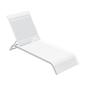 SERRALUNGA set de 2 bains de soleil LAZY (Blanc - Aluminium verni / Batyline®)