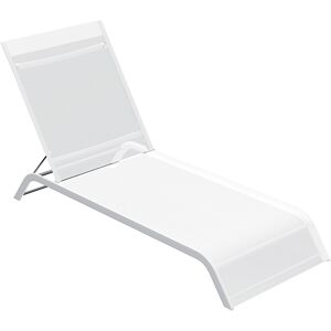 Set de 2 bains de soleil LAZY (Blanc - Aluminium verni / Batyline®)