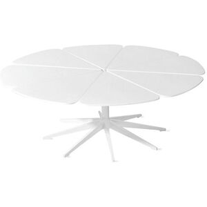 KNOLL table basse ronde PETAL Collection Richard Schultz (Blanc - Acier, aluminium et polyuréthane)