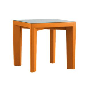 SLIDE table basse pour extérieur GINO (Orange - Polyéthylène et verre)