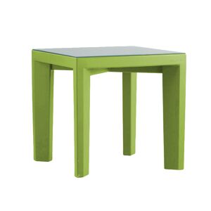 SLIDE table basse pour extérieur GINO (Citron vert - Polyéthylène et verre)