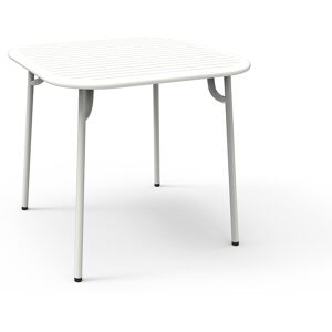 PETITE FRITURE table carree pour exterieur WEEK-END (Blanc - Aluminium verni par poudre epoxy)