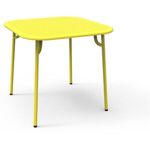 PETITE FRITURE table carree pour exterieur WEEK-END (Jaune - Aluminium verni par poudre epoxy)