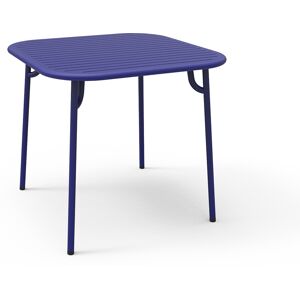 PETITE FRITURE table carree pour exterieur WEEK-END (Bleu - Aluminium verni par poudre epoxy)