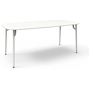 PETITE FRITURE table rectangulaire pour exterieur WEEK-END 180x85 cm (Blanc - Aluminium verni par poudre epoxy)