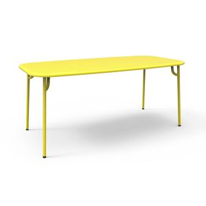 PETITE FRITURE table rectangulaire pour exterieur WEEK-END 180x85 cm (Jaune - Aluminium verni par poudre epoxy)