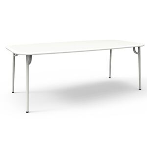 PETITE FRITURE table rectangulaire pour exterieur WEEK-END 220x85 cm (Blanc - Aluminium verni par poudre epoxy)