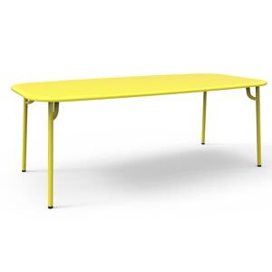 PETITE FRITURE table rectangulaire pour exterieur WEEK-END 220x85 cm (Jaune - Aluminium verni par poudre epoxy)