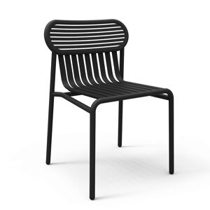 PETITE FRITURE set de 2 chaises pour exterieur WEEK-END (Noir - Aluminium verni par poudre epoxy)